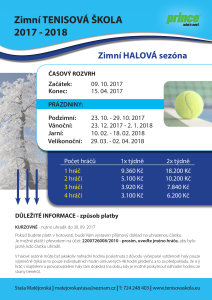 Tenisová škola S_Matějovská zimní halová sezóna 2018 HALA-2